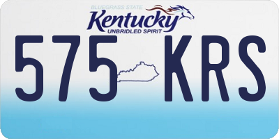 KY license plate 575KRS