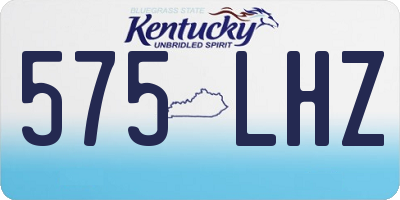 KY license plate 575LHZ