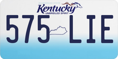 KY license plate 575LIE