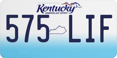 KY license plate 575LIF
