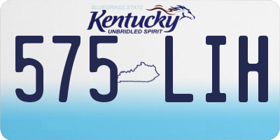 KY license plate 575LIH