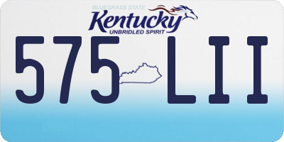 KY license plate 575LII
