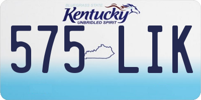 KY license plate 575LIK