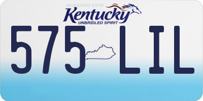 KY license plate 575LIL