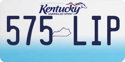 KY license plate 575LIP