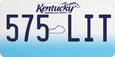 KY license plate 575LIT
