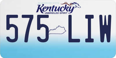 KY license plate 575LIW