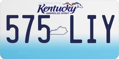 KY license plate 575LIY