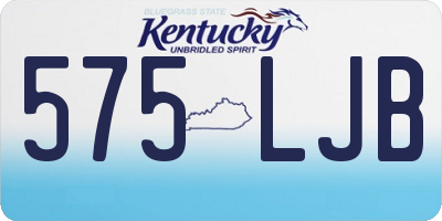 KY license plate 575LJB