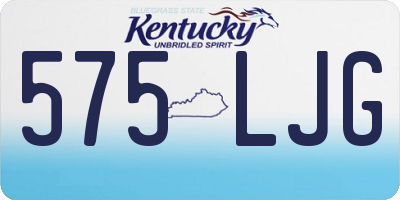 KY license plate 575LJG
