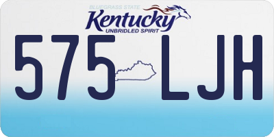 KY license plate 575LJH