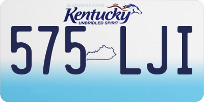 KY license plate 575LJI