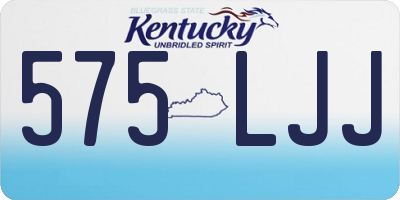 KY license plate 575LJJ
