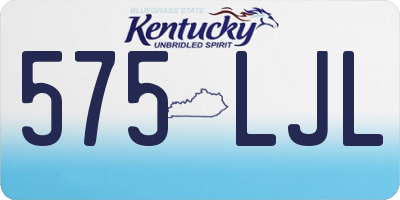 KY license plate 575LJL