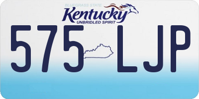 KY license plate 575LJP