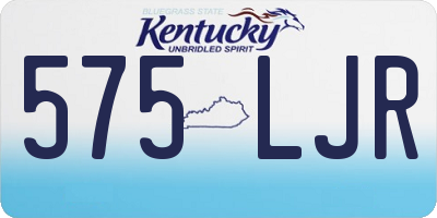 KY license plate 575LJR