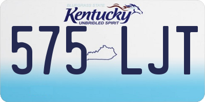 KY license plate 575LJT