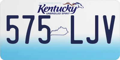 KY license plate 575LJV