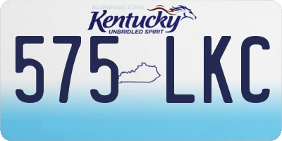 KY license plate 575LKC
