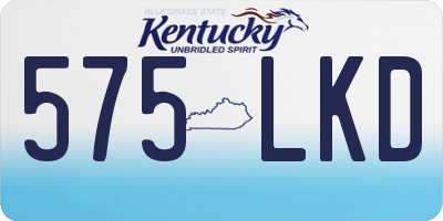 KY license plate 575LKD