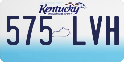 KY license plate 575LVH