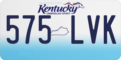 KY license plate 575LVK