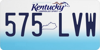 KY license plate 575LVW