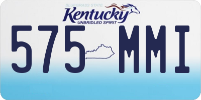 KY license plate 575MMI