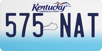 KY license plate 575NAT