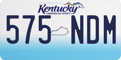 KY license plate 575NDM
