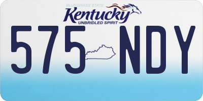 KY license plate 575NDY