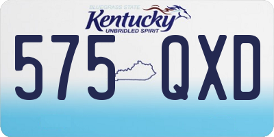 KY license plate 575QXD