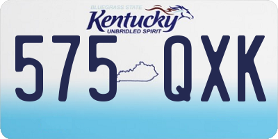 KY license plate 575QXK