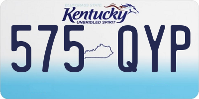 KY license plate 575QYP