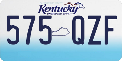 KY license plate 575QZF