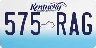 KY license plate 575RAG