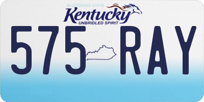 KY license plate 575RAY