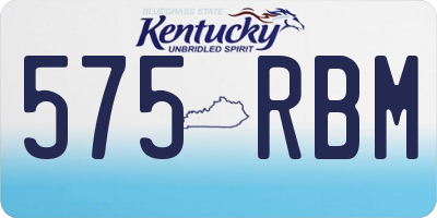 KY license plate 575RBM
