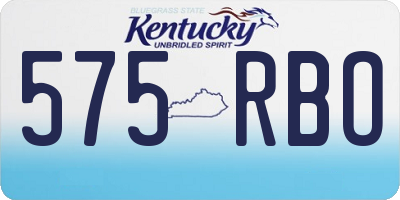 KY license plate 575RBO