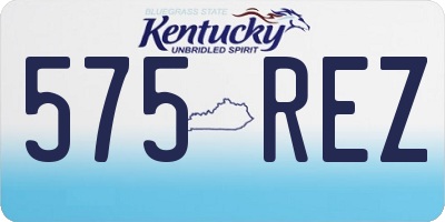KY license plate 575REZ