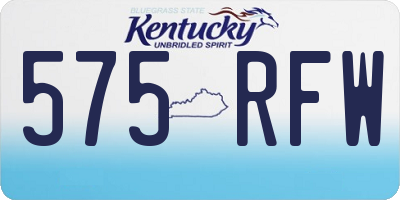 KY license plate 575RFW