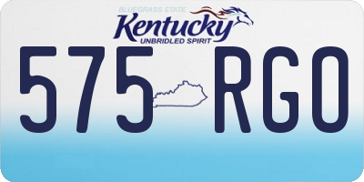 KY license plate 575RGO