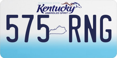 KY license plate 575RNG