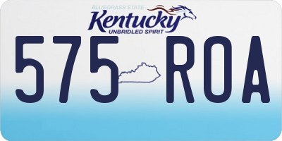 KY license plate 575ROA