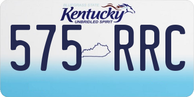KY license plate 575RRC