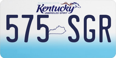 KY license plate 575SGR