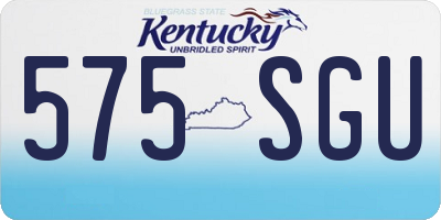 KY license plate 575SGU