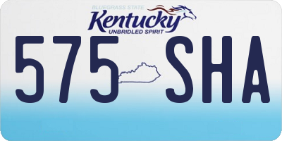 KY license plate 575SHA