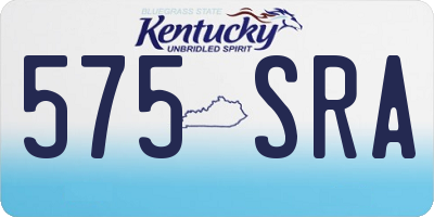 KY license plate 575SRA