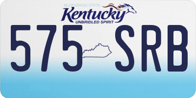 KY license plate 575SRB